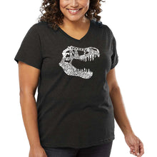 Load image into Gallery viewer, Women&#39;s Plus Size Word Art V-Neck - TREX