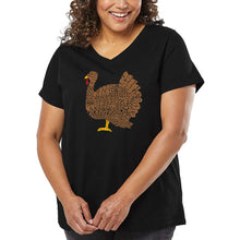 Load image into Gallery viewer, Thanksgiving - Women&#39;s Plus Size Word Art V-Neck