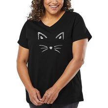 Load image into Gallery viewer, Women&#39;s Plus Size Word Art V-Neck - Whiskers