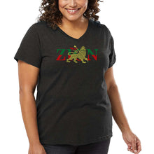 Load image into Gallery viewer, Women&#39;s Plus Size Word Art V-Neck - Zion - One Love