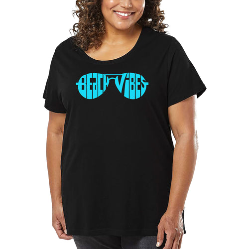 Beach Vibes - Women's Plus Size Word Art T-Shirt