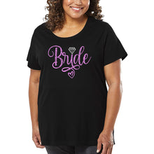 Load image into Gallery viewer, Women&#39;s Plus Size Word Art T-shirt - Bride
