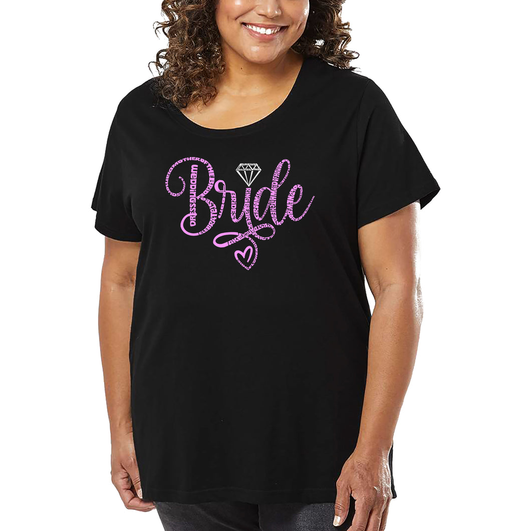 Women's Plus Size Word Art T-shirt - Bride