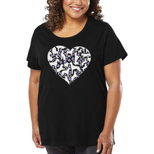 Load image into Gallery viewer, Dog Heart - Women's Plus Size Word Art T-Shirt