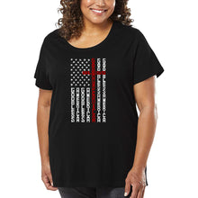 Load image into Gallery viewer, Cross Flag - Women's Plus Size Word Art T-Shirt