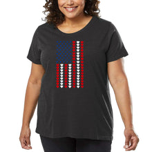 Load image into Gallery viewer, Heart Flag - Women&#39;s Plus Size Word Art T-Shirt