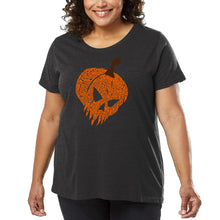 Load image into Gallery viewer, Evil Pumpkin - Women's Plus Size Word Art T-Shirt