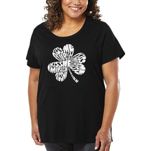 Load image into Gallery viewer, Women's Plus Size Word Art T-shirt - KISS ME I'M IRISH
