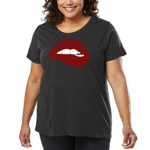 Load image into Gallery viewer, Brooklyn Lips - Women's Plus Size Word Art T-Shirt