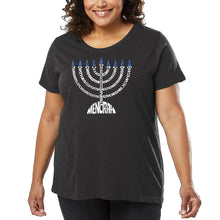 Load image into Gallery viewer, Menorah - Women&#39;s Plus Size Word Art T-Shirt