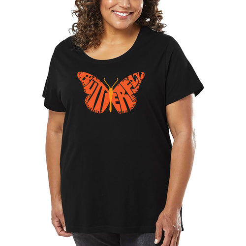 Butterfly - Women's Plus Size Word Art T-Shirt