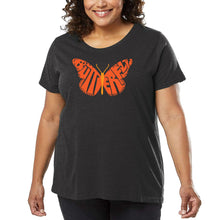 Load image into Gallery viewer, Butterfly - Women&#39;s Plus Size Word Art T-Shirt