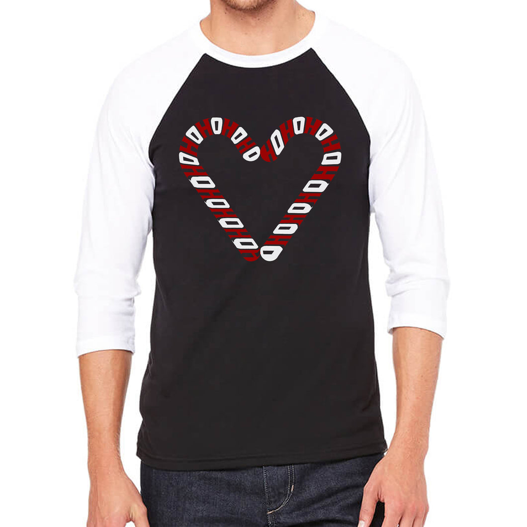 Candy Canes - Men's Raglan Baseball Word Art T-Shirt