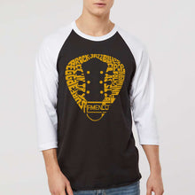 Load image into Gallery viewer, Guitar Pick Genres - Men's Raglan Baseball Word Art T-Shirt
