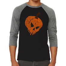 Load image into Gallery viewer, Evil Pumpkin - Men&#39;s Raglan Baseball Word Art T-Shirt