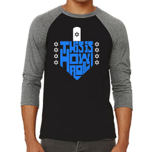 Load image into Gallery viewer, This is How I Roll Dreidel - Men&#39;s Raglan Baseball Word Art T-Shirt