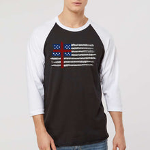 Load image into Gallery viewer, UNDERGOD - Men's Raglan Baseball Word Art T-Shirt