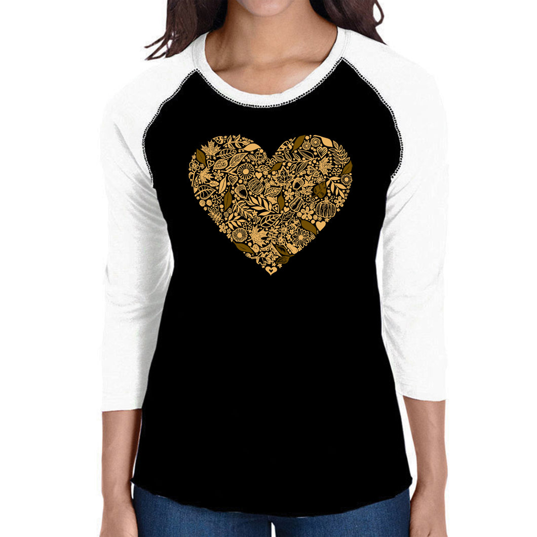 Fall Vibes  - Women's Raglan Word Art T-Shirt