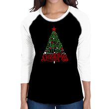 Load image into Gallery viewer, Have Yourself a Merry Little Christmas - Women&#39;s Raglan Word Art T-Shirt