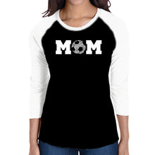 Load image into Gallery viewer, Soccer Mom - Women&#39;s Raglan Word Art T-Shirt