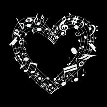 Load image into Gallery viewer, Sheet Music Heart - Boy's Word Art Crewneck Sweatshirt