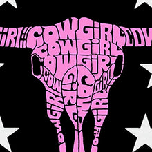 Load image into Gallery viewer, Cowgirl Cowskull - Boy's Word Art Hooded Sweatshirt