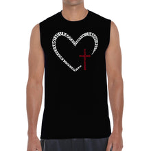 Load image into Gallery viewer, Blessed Heart - Men's Word Art Sleeveless T-Shirt