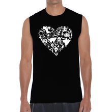 Load image into Gallery viewer, Halloween Heart - Men&#39;s Word Art Sleeveless T-Shirt