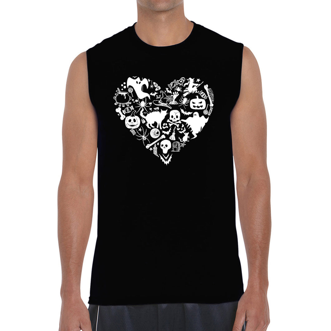 Halloween Heart - Men's Word Art Sleeveless T-Shirt