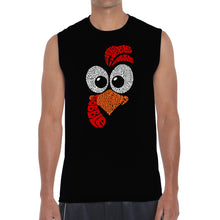 Load image into Gallery viewer, Turkey Face - Men&#39;s Word Art Sleeveless T-Shirt