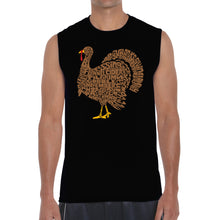 Load image into Gallery viewer, Thankgiving Turkey - Men's Word Art Sleeveless T-Shirt