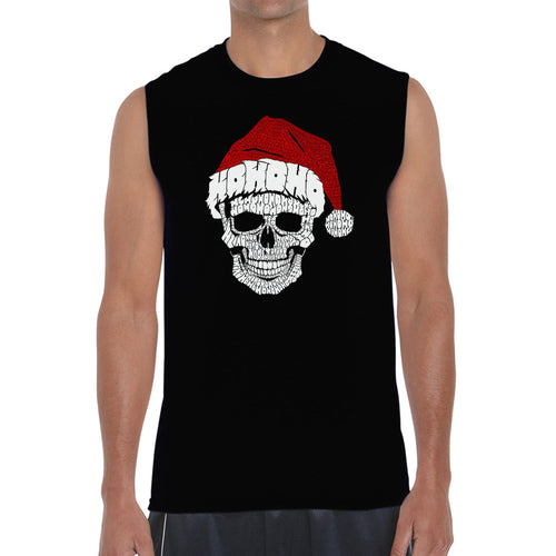 Santa Skull - Men's Word Art Sleeveless T-Shirt