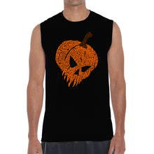 Load image into Gallery viewer, Evil Pumpkin - Men's Word Art Sleeveless T-Shirt