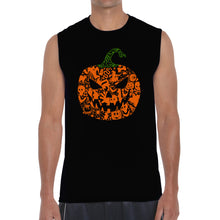 Load image into Gallery viewer, Halloween Pumpkin - Men's Word Art Sleeveless T-Shirt
