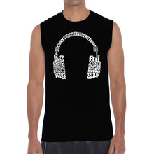 Load image into Gallery viewer, Mood Headphones - Men's Word Art Sleeveless T-Shirt
