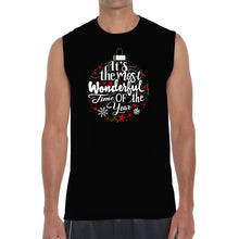 Load image into Gallery viewer, Christmas Ornament - Men's Word Art Sleeveless T-Shirt