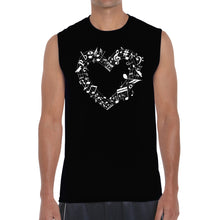 Load image into Gallery viewer, Sheet Music Heart - Men's Word Art Sleeveless T-Shirt