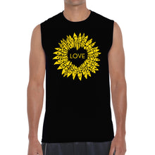 Load image into Gallery viewer, Sunflower Love - Men's Word Art Sleeveless T-Shirt