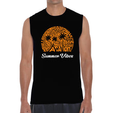 Load image into Gallery viewer, Summer Vibes - Men&#39;s Word Art Sleeveless T-Shirt