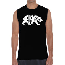 Load image into Gallery viewer, Yellowstone Bear - Men's Word Art Sleeveless T-Shirt
