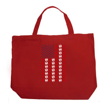 Load image into Gallery viewer, Soccer Flag - Large Word Art Tote Bag