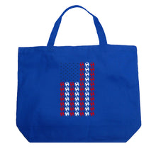 Load image into Gallery viewer, Soccer Flag - Large Word Art Tote Bag