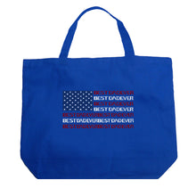 Load image into Gallery viewer, Best Dad Ever Flag - Large Word Art Tote Bag