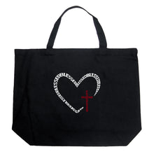 Load image into Gallery viewer, Blessed Heart - Large Word Art Tote Bag