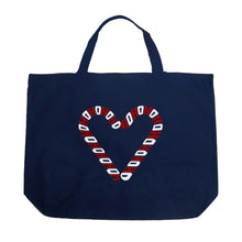 Load image into Gallery viewer, Candy Canes - Large Word Art Tote Bag