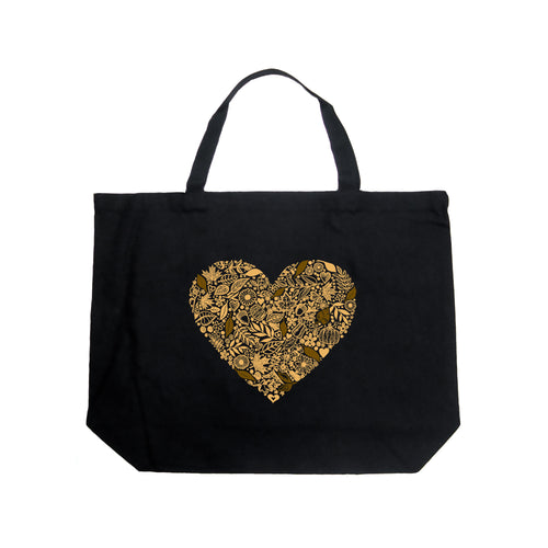 Fall Vibes  - Large Word Art Tote Bag