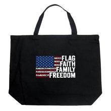 Load image into Gallery viewer, Faith Flag - Large Word Art Tote Bag