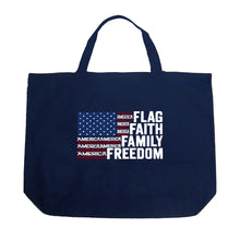 Load image into Gallery viewer, Faith Flag - Large Word Art Tote Bag