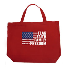 Load image into Gallery viewer, Faith Flag - Large Word Art Tote Bag