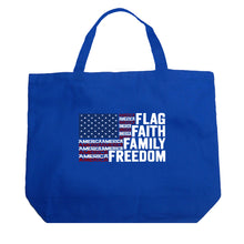 Load image into Gallery viewer, Faith Flag - Large Word Art Tote Bag